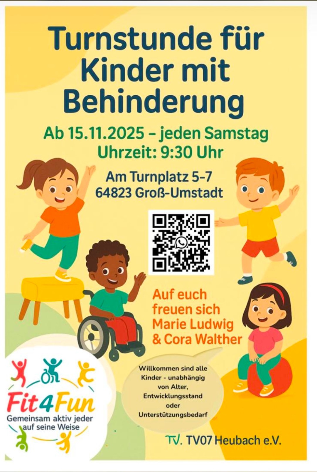 turnstunde fuer kinder mit behinderungen